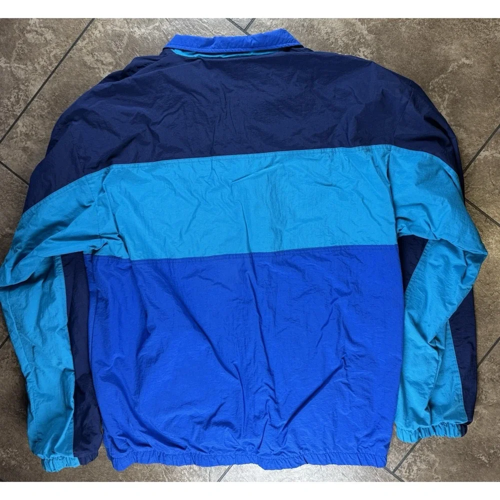 Vintage 90s Cheetah Mervyn's Colorblock Windbreaker Track Jacket Unisex Large